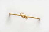 Brushed Unlacquered Brass "Knot" 5 in. Drawer Pull - Forge Hardware Studio