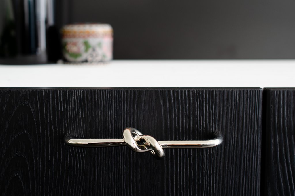 Polished Nickel "Knot" 5 in. Drawer Pull - Forge Hardware Studio