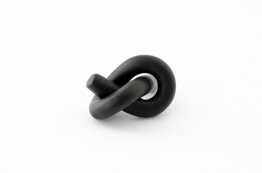 Matte Black "Knot" Cabinet Knob and Wall Hook - Forge Hardware Studio