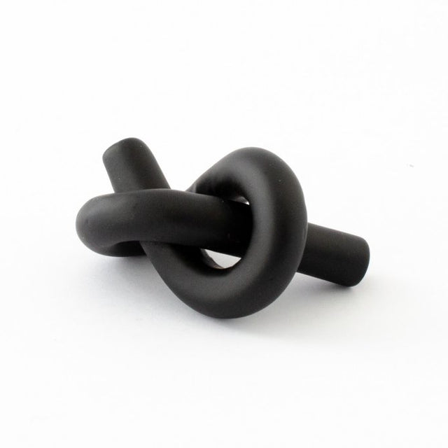 Matte Black "Knot" Cabinet Knob and Wall Hook - Forge Hardware Studio