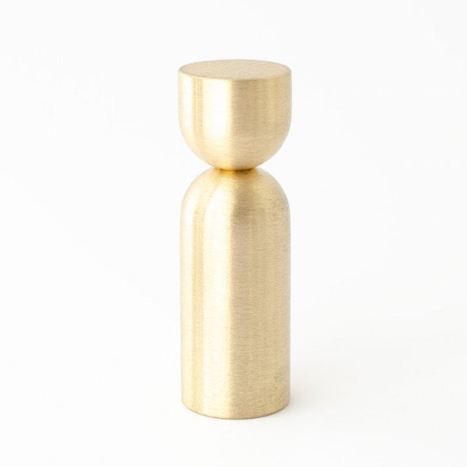 Unlacquered Brushed Brass "Pedestal Cup" Round Wall Hook - Forge Hardware Studio