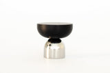 Nickel and Black "Raised Bowl" Round Cabinet Knob and Hook - Forge Hardware Studio
