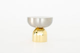 Brass and Nickel " Raised Bowl" Round Cabinet Knob and Hook - Forge Hardware Studio