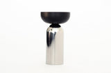 Nickel and Black "Pedestal Bowl" Round Hook - Forge Hardware Studio