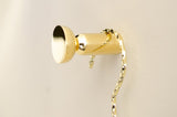 Unlacquered Polished Brass "Pedestal Bowl" Round Wall Hook - Forge Hardware Studio