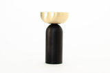 Brass and Black "Pedestal Bowl" Round Wall Hook - Forge Hardware Studio