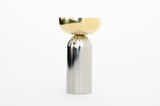 Brass and Nickel "Pedestal Bowl" Round Wall Hook - Forge Hardware Studio