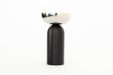 Nickel and Black "Pedestal Bowl" Round Hook - Forge Hardware Studio