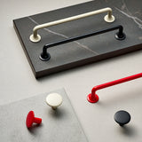 Tango Matte Black Cabinet Knob and Handle - Forge Hardware Studio