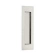 Modern Knurled Rectangular Solid Brass Recess Door Pull in Polished Nickel - Forge Hardware Studio