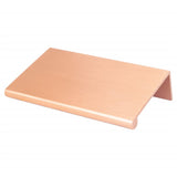 Brushed Copper "Bond" Tab Edge Finger Drawer Pulls in Various Sizes - Forge Hardware Studio