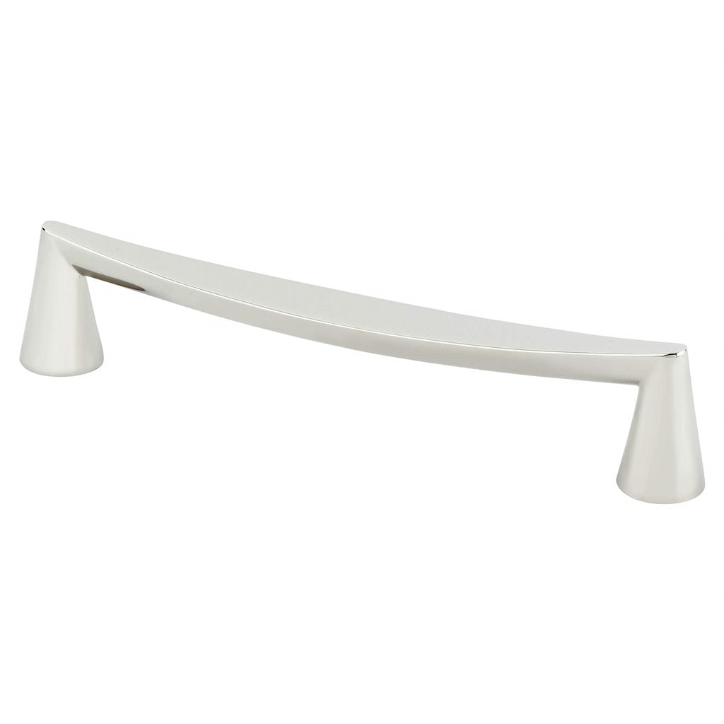 Polished Nickel "Core" Drawer Pulls and Knob - Brass Cabinet Hardware 
