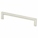 Brushed Nickel "Trane" Drawer Pulls and Knob - Brass Cabinet Hardware 