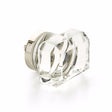Polished Nickel City Lights 1-3/4" Rectangular Glass Knob - Brass Cabinet Hardware 