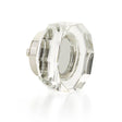 Polished Nickel Large City Lights 1-3/4" Multi-Sided Glass Knob - Brass Cabinet Hardware 