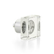 Polished Chrome City Lights 1-1/4" Square Glass Knob - Brass Cabinet Hardware 