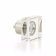 Polished Nickel City Lights 1-1/4" Square Glass Knob - Brass Cabinet Hardware 