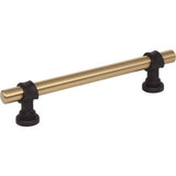 Champagne Bronze and Matte Black “Martin" Drawer Pulls and Cabinet Knob - Forge Hardware Studio