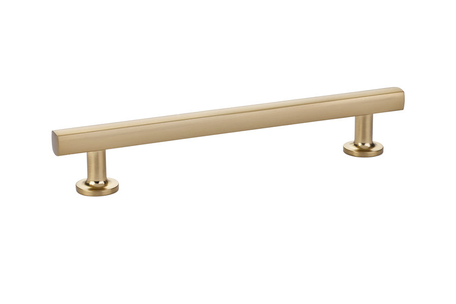 T-Bar "Geo" Cabinet Knobs and Drawer Pulls in Satin Brass - Forge Hardware Studio