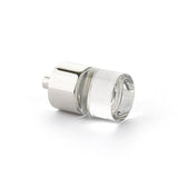 Polished Nickel City Lights 7/8" Cylinder Glass Knob - Brass Cabinet Hardware 