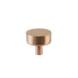 Smooth "Converse No.2" Bronze Copper Cabinet Knobs and Drawer Pulls - Forge Hardware Studio