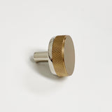 1 Knurled "U-Shaped" Champagne Bronze and Polished Nickel Cabinet Knobs and Drawer Pulls - Forge Hardware Studio