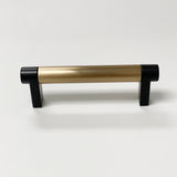 Smooth "Converse No.2" Black and Champagne Bronze Dual-Finish Knobs and Pulls - Forge Hardware Studio