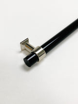 Black Lucite Polished Nickel "Nash" Drawer Pulls and Cabinet Knobs - Forge Hardware Studio