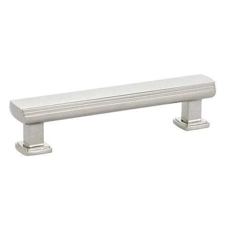 Polished Nickel Square "Art Deco" Drawer Pulls - Brass Cabinet Hardware 