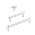 Knurled "U-Shaped" Polished Chrome Cabinet Knobs and Drawer Pulls - Forge Hardware Studio