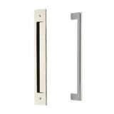 Door Flush Pull and 12" Handle Back to BackHardware for Interior Sliding and Barn Doors - Brass Cabinet Hardware 
