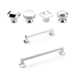 Polished Chrome "Moderna" Cabinet Knobs and Drawer Pulls - Forge Hardware Studio