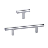 T-Bar "European" Polished Chrome Cabinet Knobs and Pulls - Forge Hardware Studio