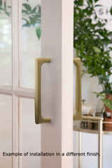 Back to Back "Riverside" Door Pull in Flat Black Hardware for Interior Sliding and Barn Doors - Forge Hardware Studio