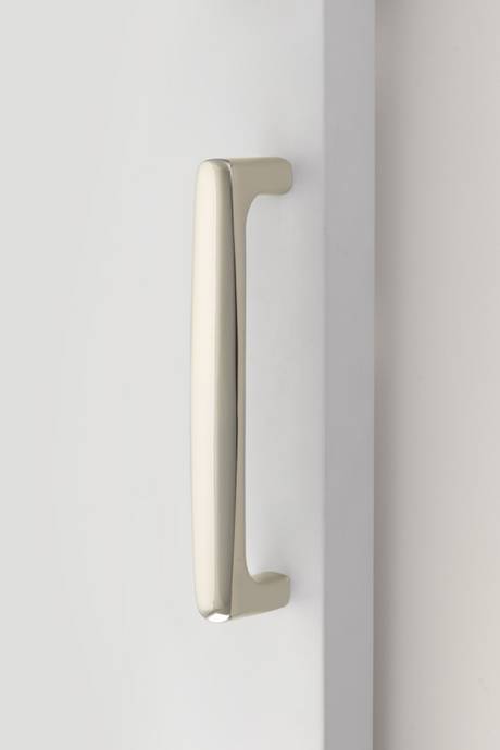 Barn Door Pull "Riverside" in Polished Nickel Handle Hardware for Interior Doors - Forge Hardware Studio