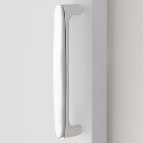 Barn Door Pull in Polished Chrome Handle Hardware for Interior Doors - Forge Hardware Studio