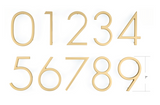 Modern 7" House Numbers "Edge" - Designer Home Numbers - Forge Hardware Studio