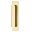 Modern Rectangular Flush Polished Brass Recess Door Pull - Forge Hardware Studio