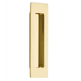 Modern Rectangular Flush Polished Brass Recess Door Pull - Forge Hardware Studio