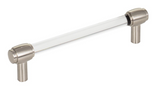 Nash Lucite Satin Nickel Drawer Pulls and Cabinet Knobs - Forge Hardware Studio