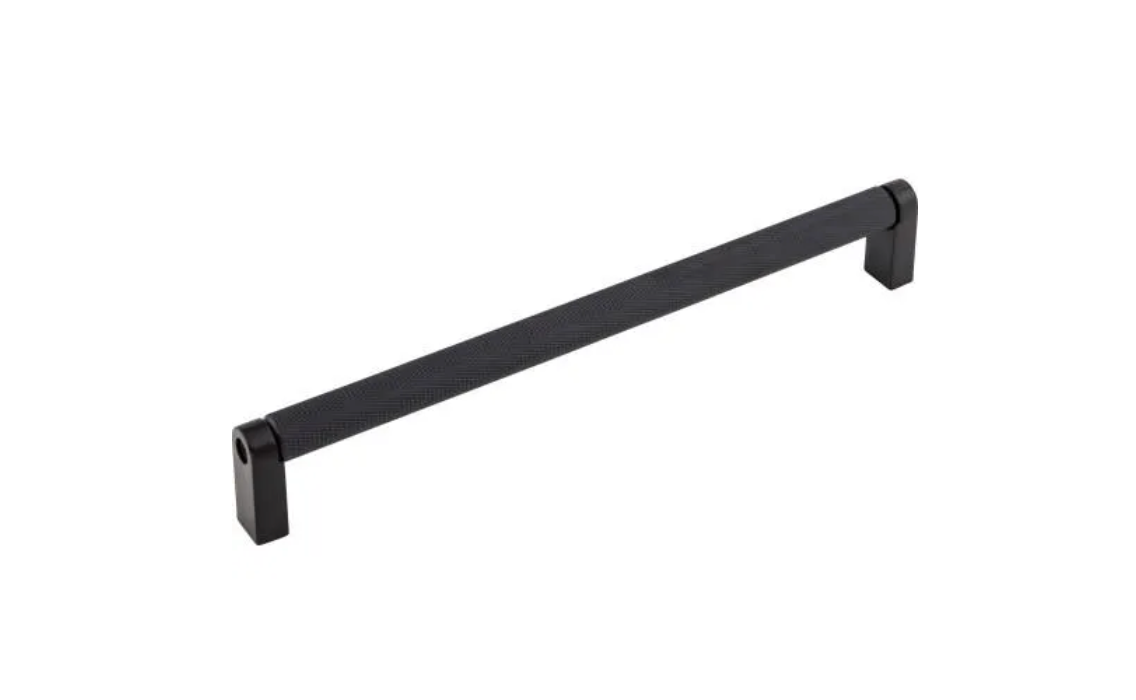 Matte Black Knurled "Tessa" Cabinet Knobs and Drawer Pulls - Forge Hardware Studio