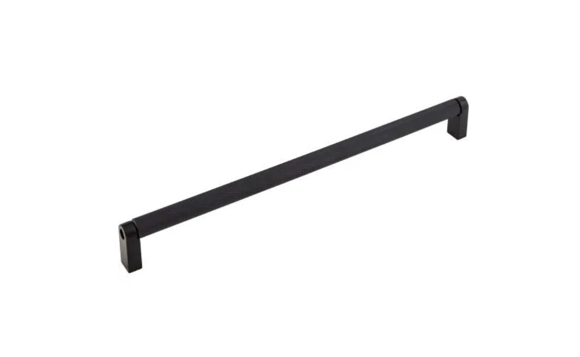 Matte Black Knurled "Tessa" Cabinet Knobs and Drawer Pulls - Forge Hardware Studio
