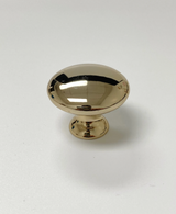 Polished Light Gold "Capri" Cup Drawer Pull, Ring Pull or Round Cabinet Knob. Finger Brass Pull - Forge Hardware Studio
