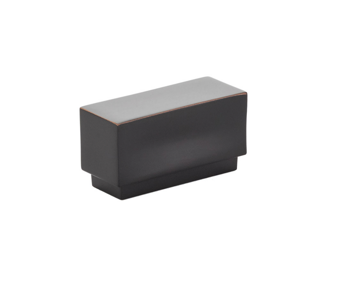 Urban Modern Block Cabinet in Oil Rubbed Bronze-Cabinet Hardware - Forge Hardware Studio