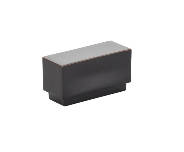 Urban Modern Block Cabinet in Oil Rubbed Bronze-Cabinet Hardware - Forge Hardware Studio