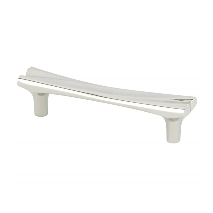 Polished Nickel "Sunday" Cabinet Hardware, Cabinet Knobs, Drawer Pulls - Forge Hardware Studio