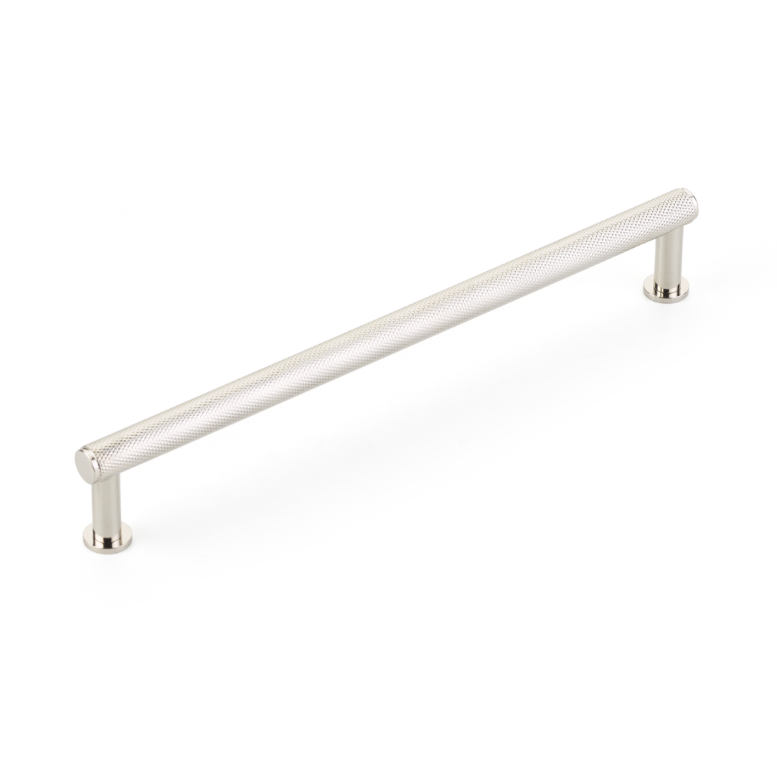 Polished Chrome "Maison" Knurled Drawer Pulls and Cabinet Knobs with Optional Backplate - Forge Hardware Studio