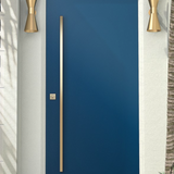 Door Pull T-Bar Handle in Satin Brass | Hardware for Exterior and Barn Doors - Forge Hardware Studio