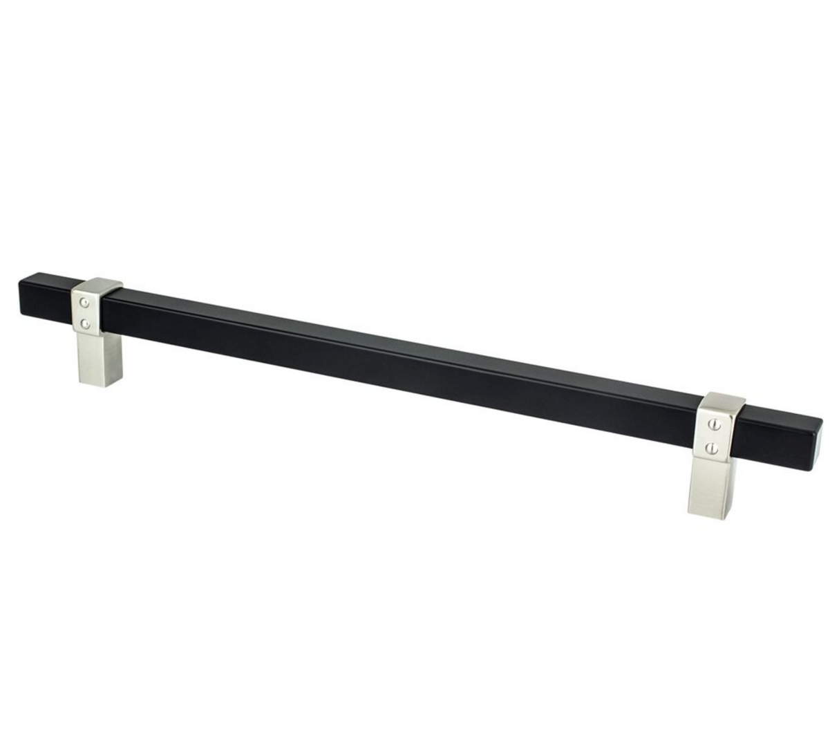 Brushed Nickel and Matte Black "Rio" Dual-Finish Cabinet Knob and Drawer Pulls - Forge Hardware Studio