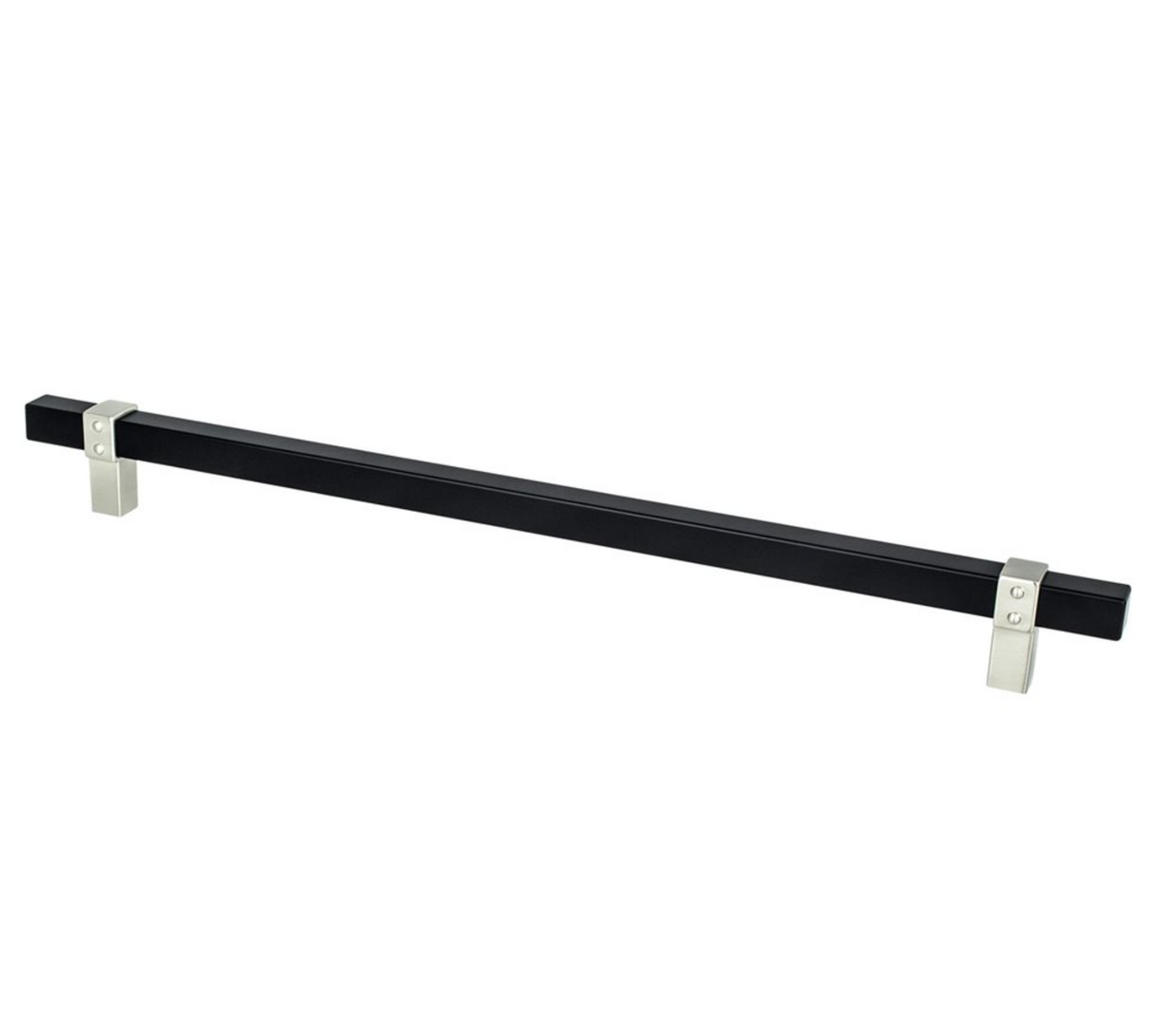Brushed Nickel and Matte Black "Rio" Dual-Finish Cabinet Knob and Drawer Pulls - Forge Hardware Studio